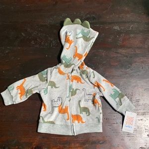 Dino fleece jacket 3 month NWT